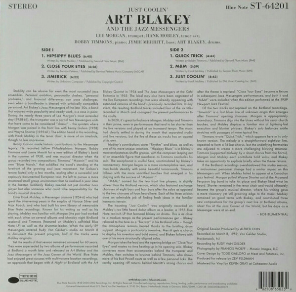 BLAKEY ART – JUST COOLIN LP