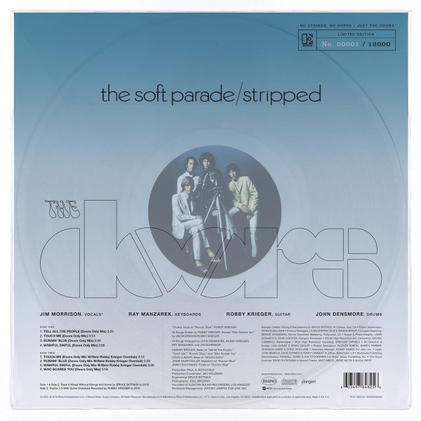 DOORS – SOFT PARADE: STRIPPED clear vinyl RSD 2020 LP