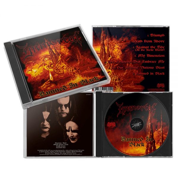 IMMORTAL – DAMNED IN BLACK alt.cover 2021 CD