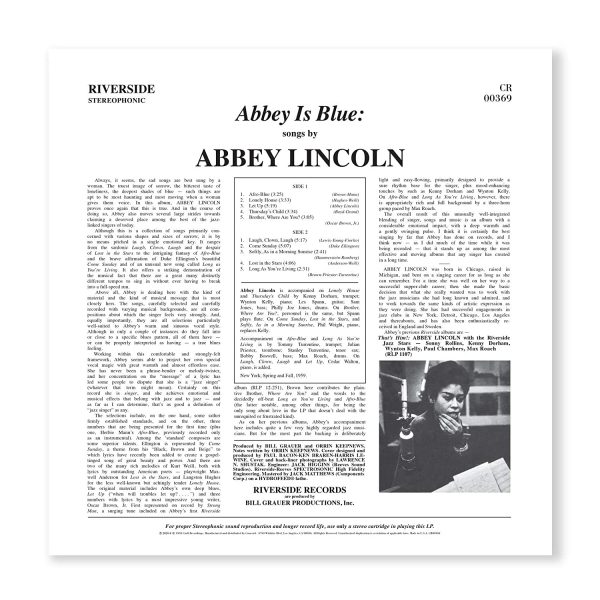 LINCOLN ABBEY – ABBEY  IS BLUE LP