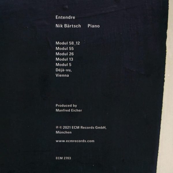 BARTSCH NIK – ENTENDRE CD