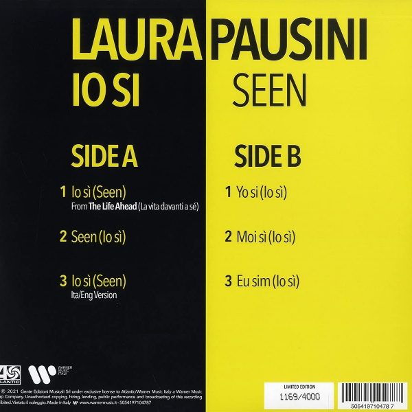 PAUSINI LAURA – IO SI (SEEN) LP