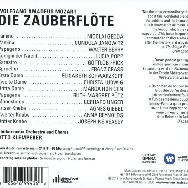 MOZART W.A. – DIE ZAUBERFLOTE