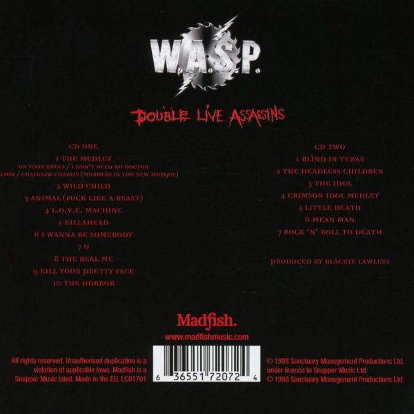 W.A.S.P. –  DOUBLE LIVE ASSASSINS CD2