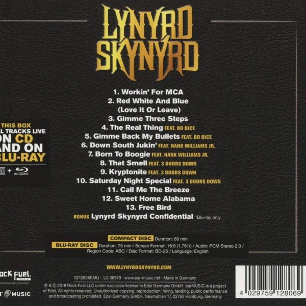 LYNARD SKYNYRD – LIVE IN ATLANTIC CITY CDVD