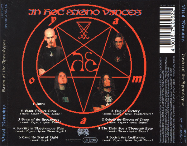 VITAL REMAINS – DAWN OF THE APOCALYPSE CD