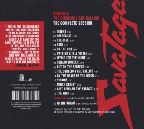 SAVATAGE – SIRENS & DUNGEONS ARE CALLING CD