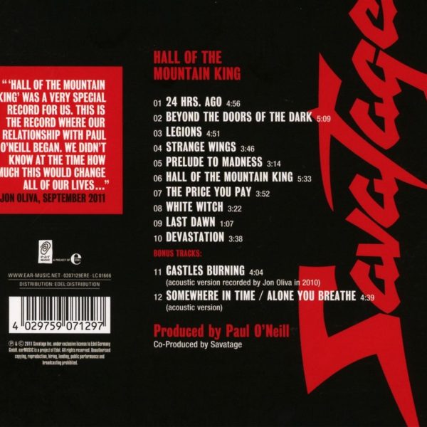 SAVATAGE – HALL OF THE MOUNTAIN KING