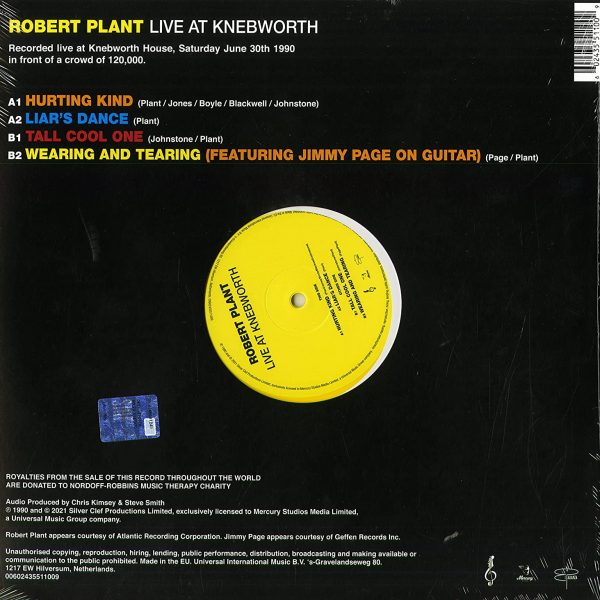 PLANT ROBERT – LIVE AT KNEBWORTH yellow vinyl 12”