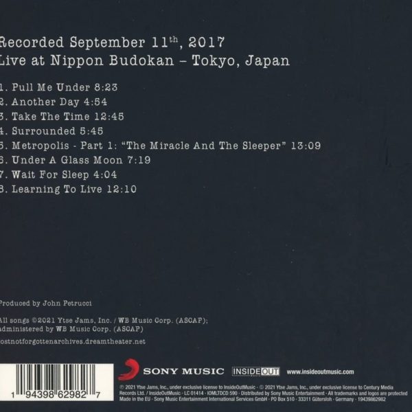 DREAM THEATER – IMAGES AND WORDS – LIVE IN JAPAN 2017 CD