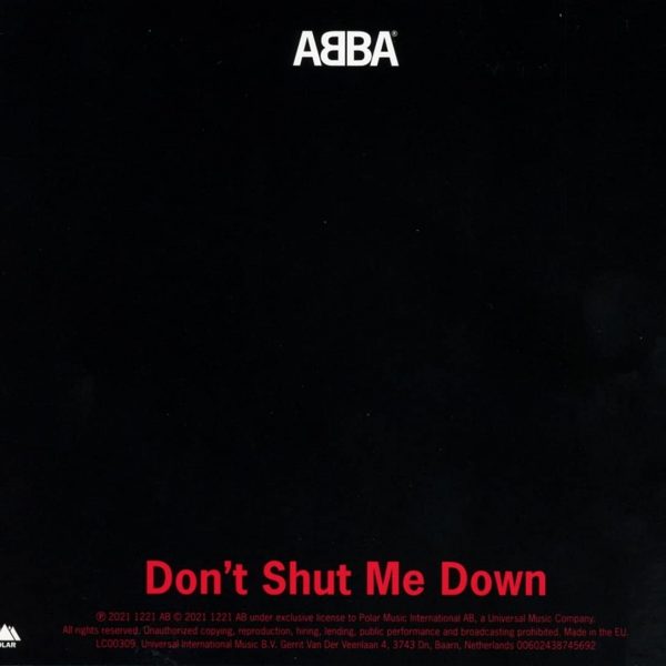 ABBA – DON’T SHUT ME DOWN CD SINGLE