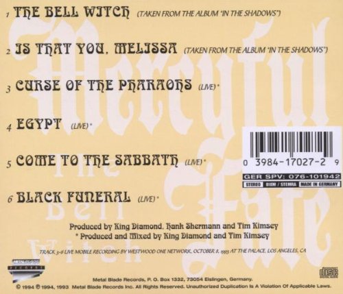 MERCYFUL FATE – BELL WITCH  CD