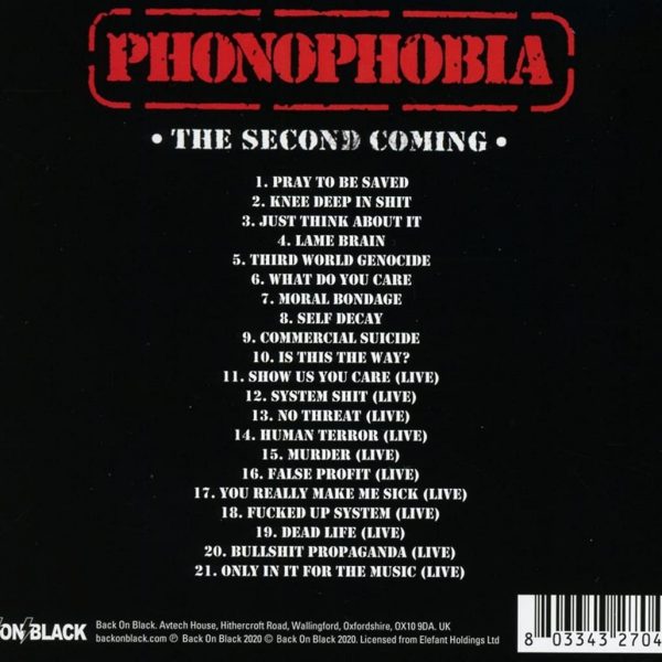 EXTREME NOISE TERROR – PHONOPHOBIA CD