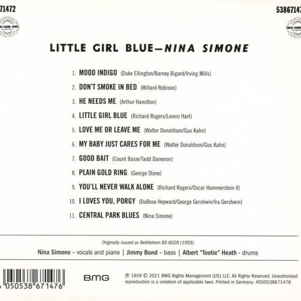 SIMONE NINA – LITTLE GIRL BLUE CD