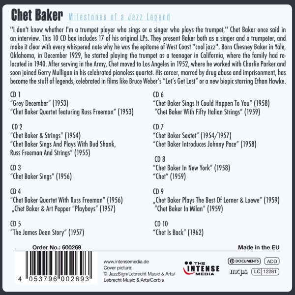 BAKER CHET – 17 ORIGINAL ALBUMS CD10
