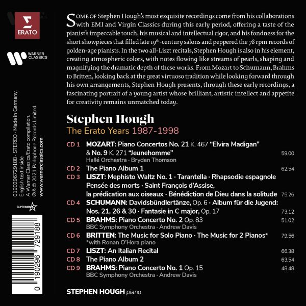HOUGH STEPHEN – ERATO YEARS CD9