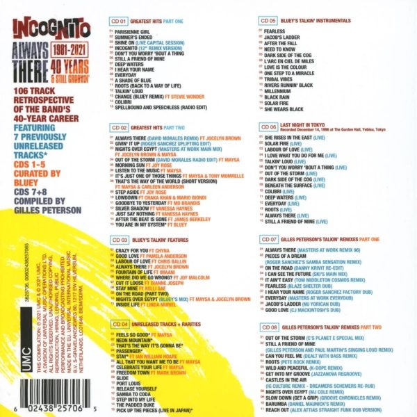 INCOGNITO – ALWAYS THERE 1981-2021 CD8