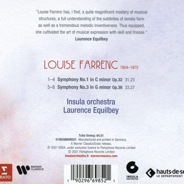 FARRENC LOUISE – SYMPHONIES 1 & 3 CD