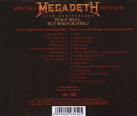 MEGADETH – PEACE SELLS… BUT WHO’S BUYING? (25th anniversary deluxe edition)