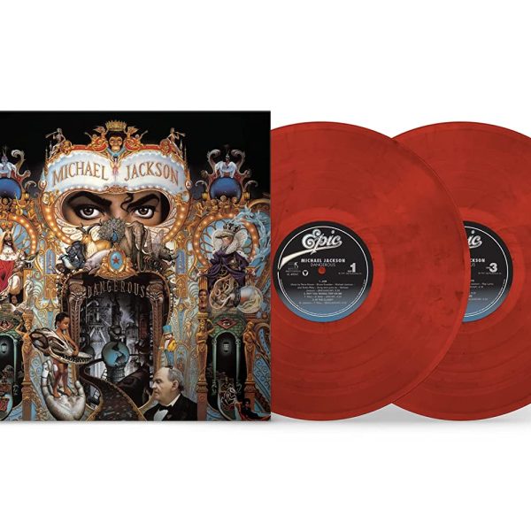JACKSON  MICHEAL – DANGEROUS red & black swirl vinyl LP2