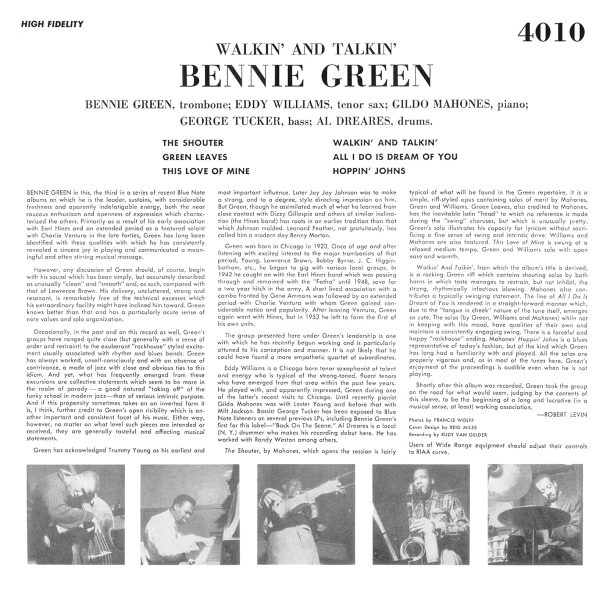 GREEN BENNIE – WALKIN’ & TALKIN’ limited edition LP