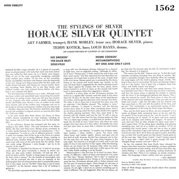 SILVER HORACE – STYLINGS OF SILVER LP