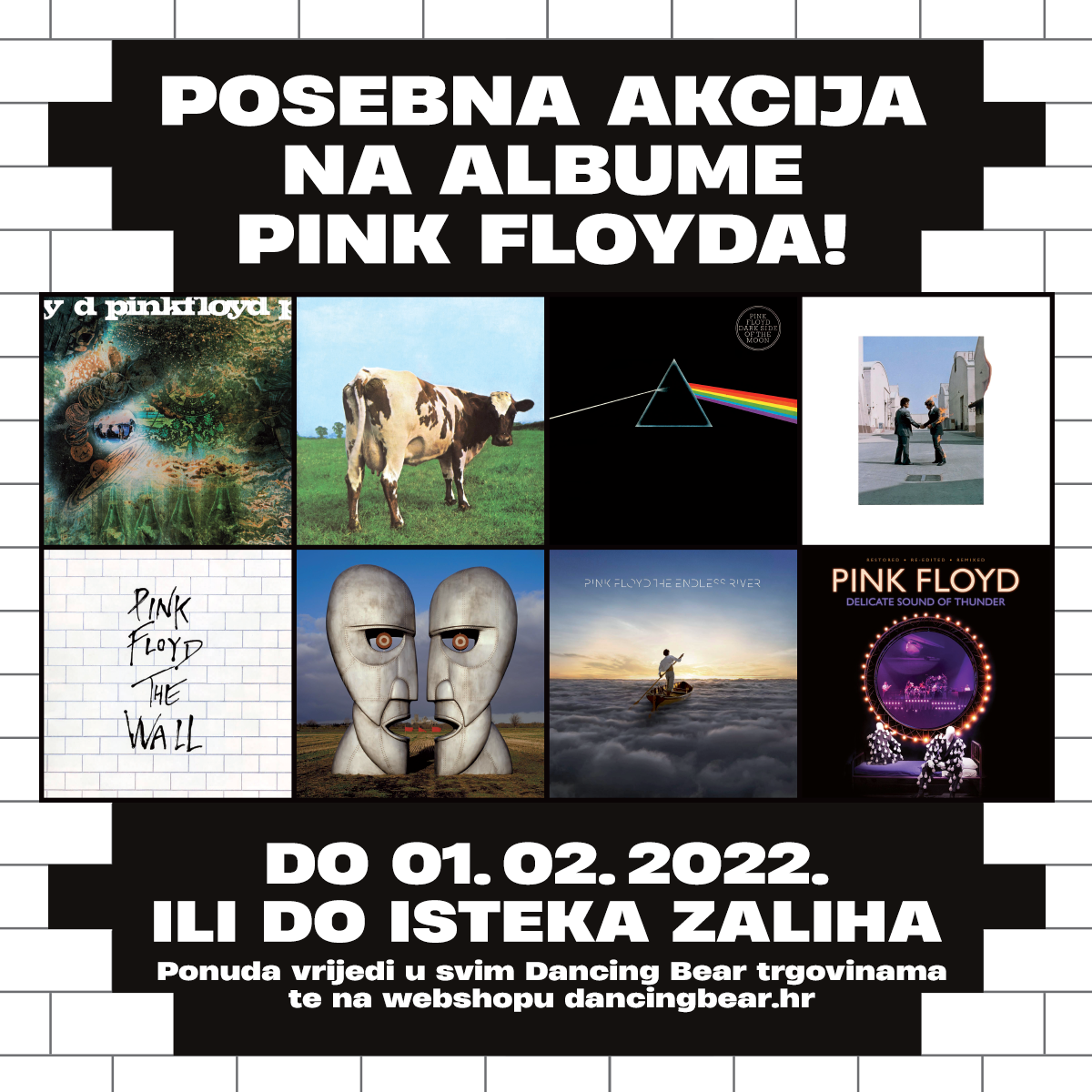 Read more about the article Albume Pink Floyda nabavite po akcijskim cijenama u Dancing Bearu