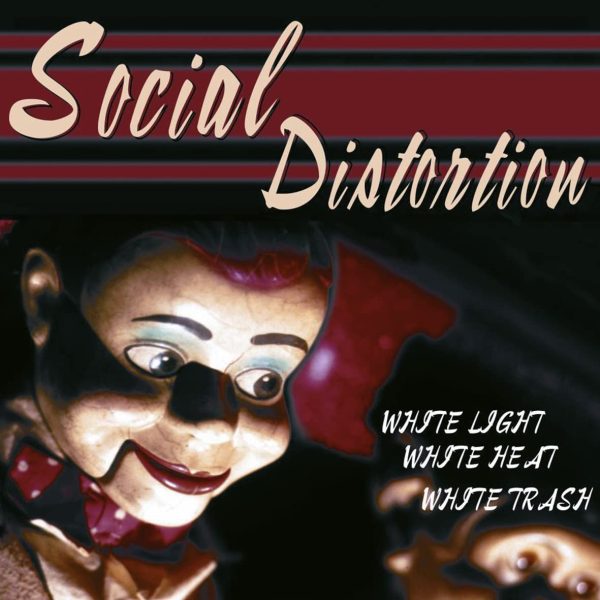 SOCIAL DISTORTION – WHITE LIGHT WHITE HEAT WHITE TRASH silver black marbled LP