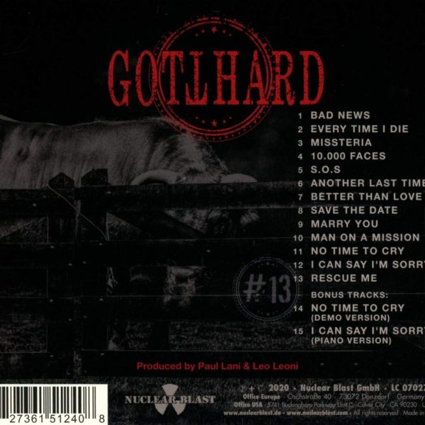 GOTTHARD – 13 CD