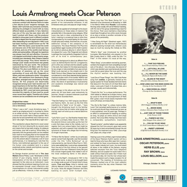 ARMSTRONG LOUIS – ARMSTRONG LOUIS MEETS OSCAR PETERSON LP