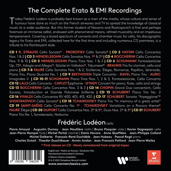 LODEON FREDERIC – COMPLETE ERATO & EMI RECORDINGS BOX