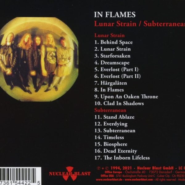 IN FLAMES – LUNAR STRAIN + SUBTERRANEAN…CD