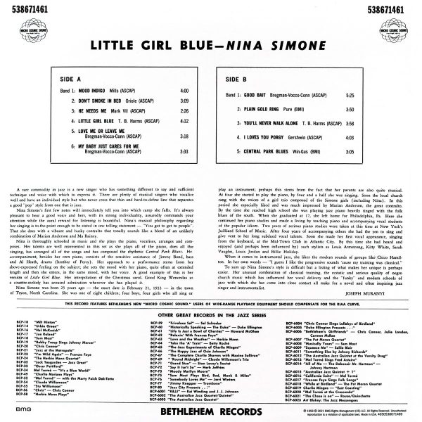 SIMONE NINA – LITTLE GIRL BLUE blue vinyl LP