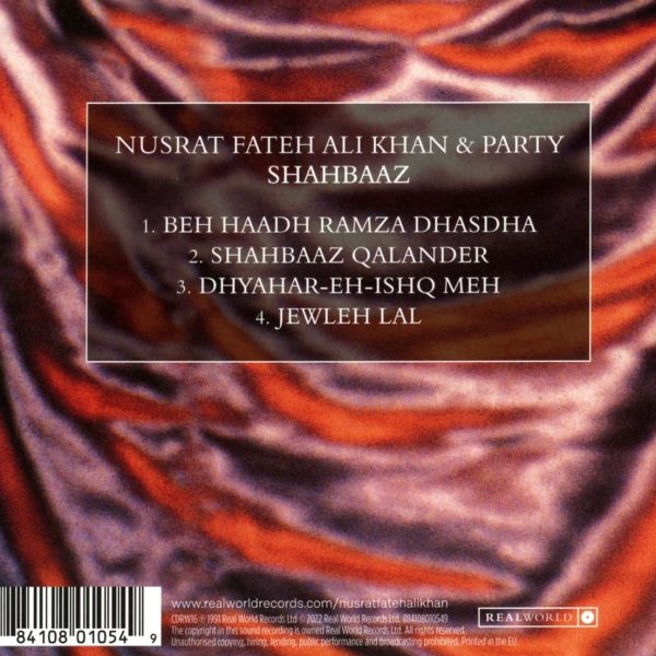 NUSRAT FATEH ALI KHAN – SHAHBAAZ CD