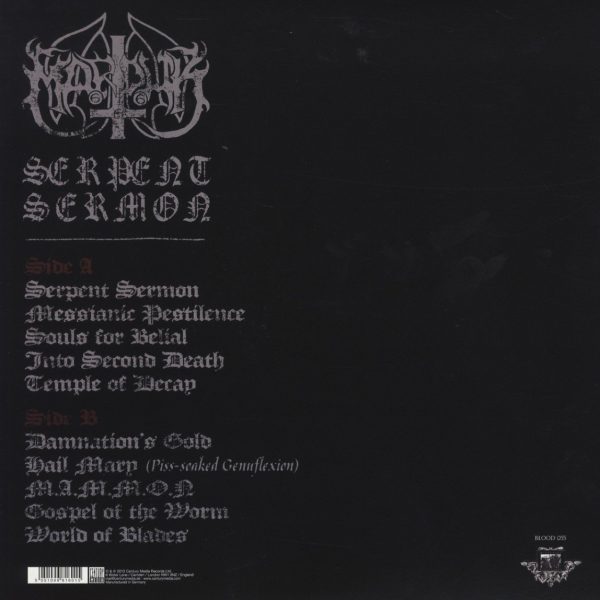 MARDUK – SERPENT SERMON blood red vinyl LP