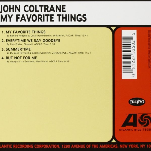 COLTRANE JOHN – MY FAVORITE THINGS