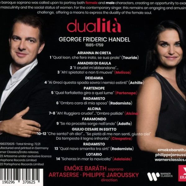 HANDEL/BARATH/JAROUSSKY – DUALITA CD