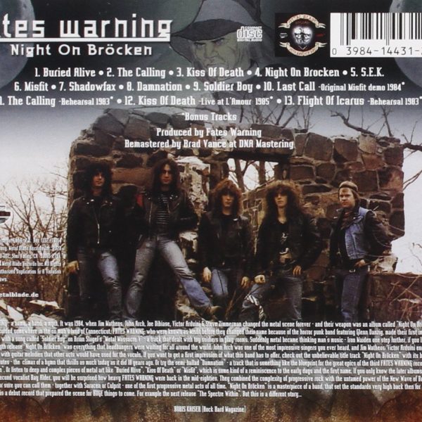 FATES WARNING – NIGHT ON BROCKEN CD