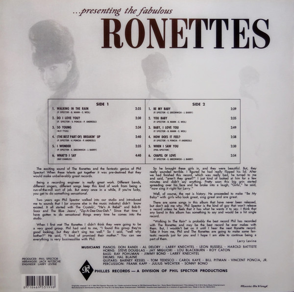 RONETTES – PRESENTING THE FABULOUS RONETTES LP