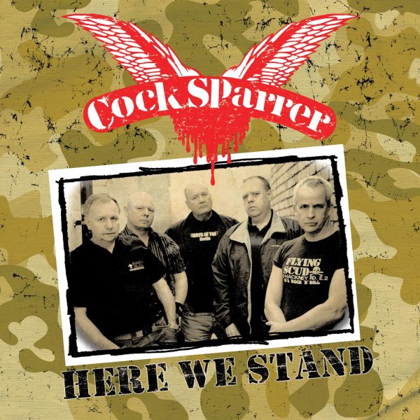 COCK SPARRER – HERE WE STAND green/transparent splatter vinyl LP