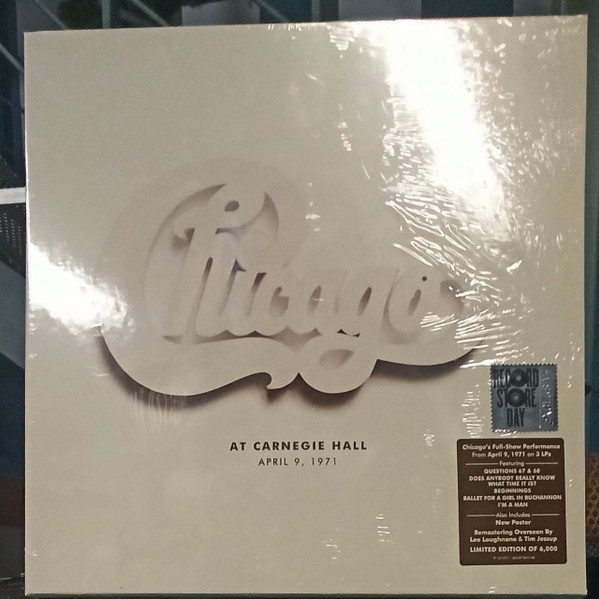 CHICAGO – CHICAGO AT CARNEGIE HALL ltd edition  RSD 2022 LP3