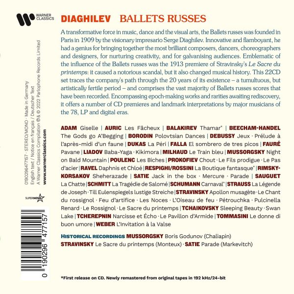 DIAGHILEV – BALLETS RUSSES CD22