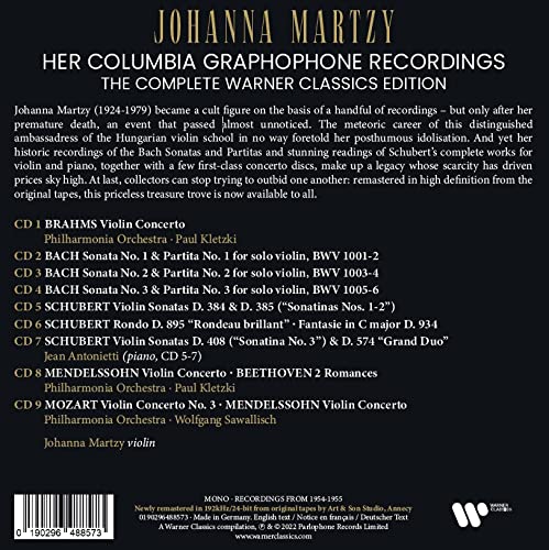 MARTZY JOHANNA – HER COLUMBIA GRAPHOPHONE RECORDINGS CD9