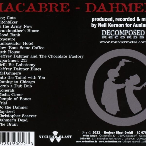 MACABRE – DAHMER CD