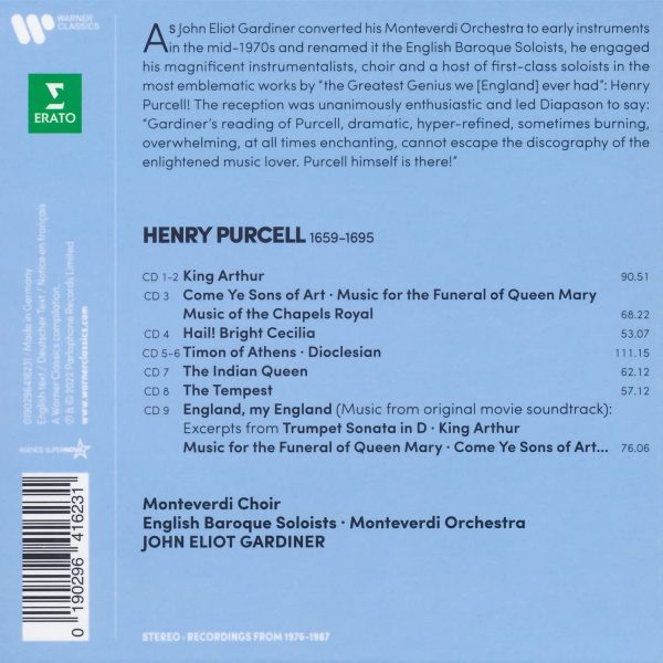 PURCELL/GARDINER – KING ARTHUR etc CD9