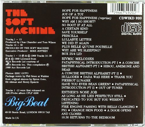 SOFT MACHINE – VOLUMES ONE AND TWO CD