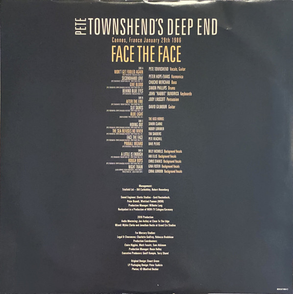 TOWNSHEND PETE – FACE THE FACE yellow vinyl RSD 2022 LP2