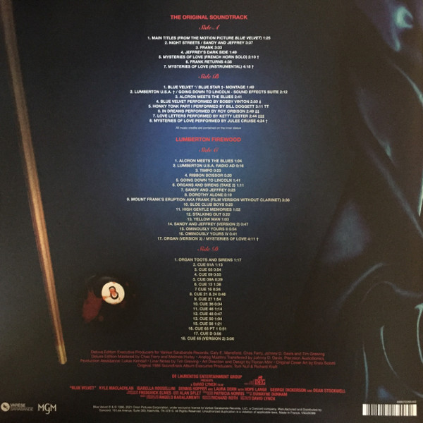 O.S.T. – BLUE VELVET marbleized blue vinyl RSD 2022 LP2
