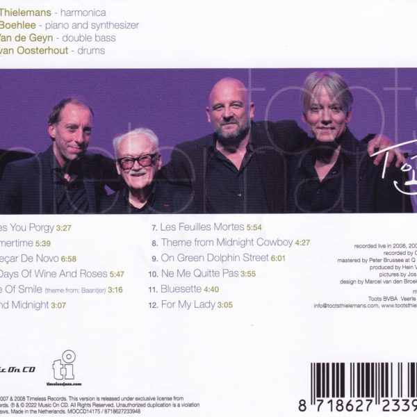 THIELMAN TOOTS – EUROPEAN QUARTET LIVE CD