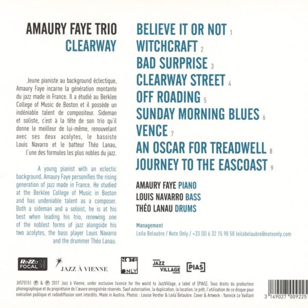 AMAURY FAYE TRIO – CLEAR WAY…CD